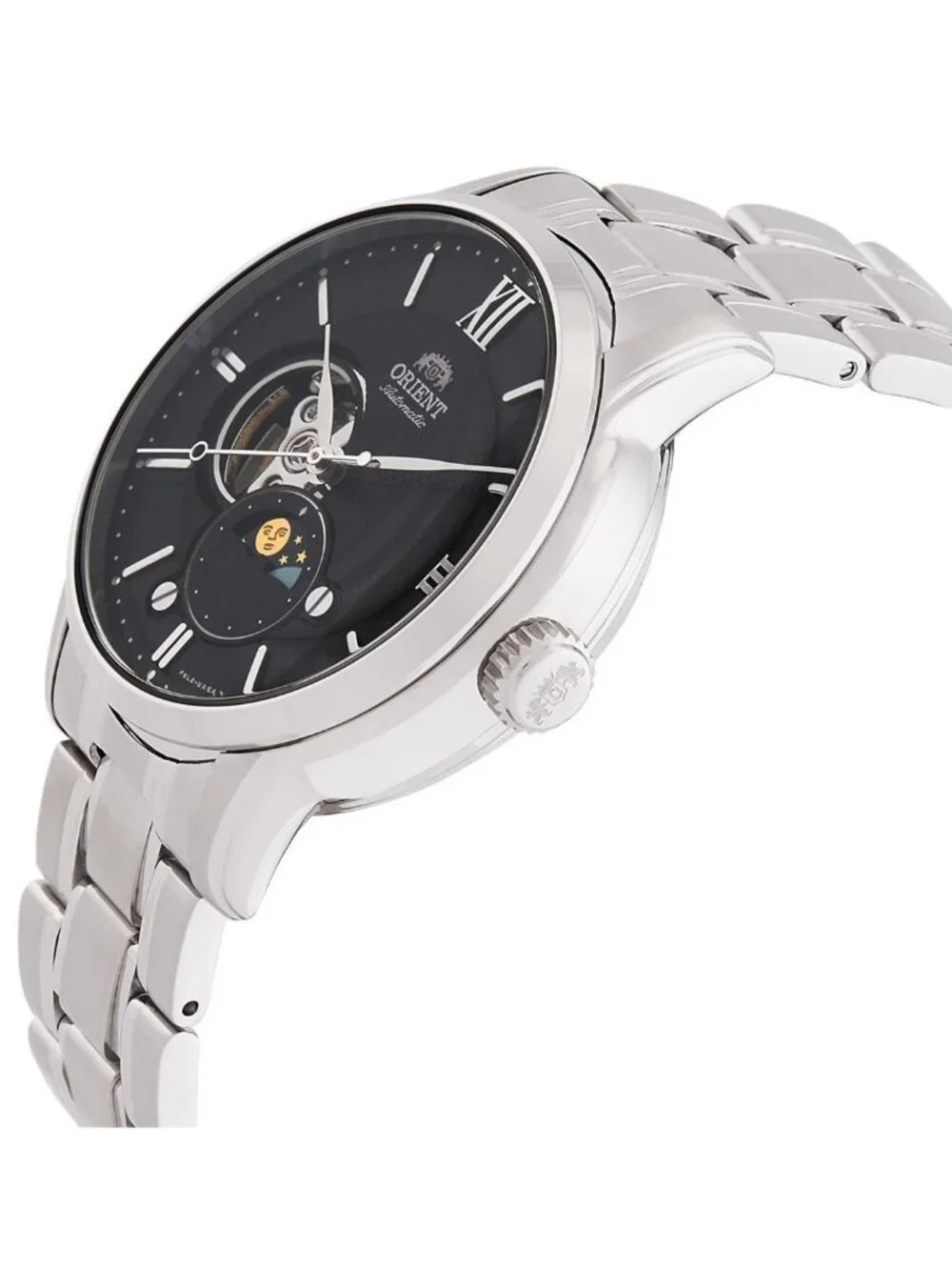 NWT Orient Sun and Moon Automatic Black Dial Men's Watch